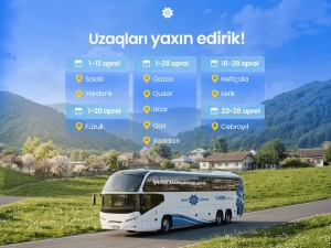 Apreldə Səyyar ASAN xidmətin fəaliyyət g&ouml;stərəcəyi &uuml;nvanlar