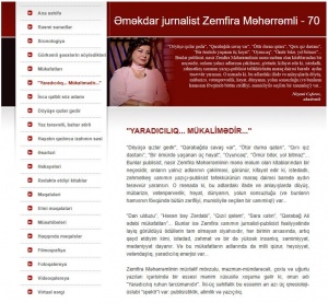 Gənclər Kitabxanasında Zemfira Məhərrəmlinin 70 illik yubileyi münasibətilə elektron məlumat baza hazırlanıb