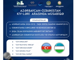 Özbəkistanda ölkəmizə dair müsabiqənin nominasiyaları elan edilib