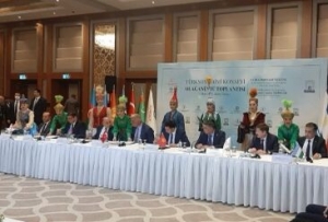TÜRKSOY-a üzv ölkələrin mədəniyyət nazirlərinin iştirakı ilə brifinq keçirilib