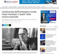 İtaliya saytları dahi bəstəkar Üzeyir Hacıbəylidən yazıb