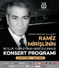 Gəncə Filarmoniyasında Ramiz Mirişlinin 90 illiyi qeyd olunacaq