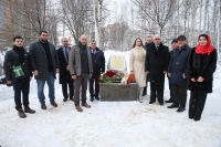 Dahi Üzeyir bəyə Sankt-Peterburqda  ucaldılacaq abidənin yerində təntənəli daşqoyma mərasimi keçirilib