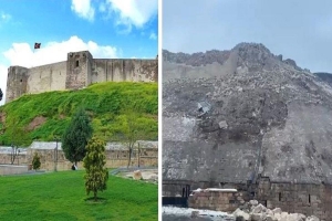 Türkiyədə tarixi Qaziantep qalası zəlzələ nəticəsində dağılıb