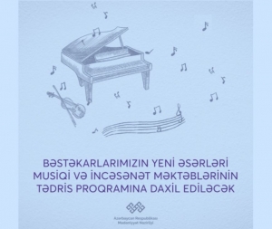 Bəstəkarlarımızın yeni əsərləri musiqi və incəsənət məktəblərinin tədris proqramına daxil ediləcək