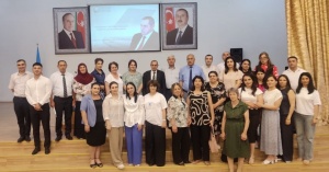 Oğuzda “Regionun sevimli qonağı” layihəsi çərçivəsində Vaqif Aslanla görüş keçirilib