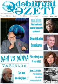 Bugünkü “Ədəbiyyat qəzeti” nin anonsu