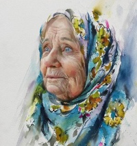 RƏSM QALEREYASI: Əkbər Əkbəri, “Qarı”