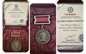 TÜRKSOY-dan portalımızın redaktoruna ödül