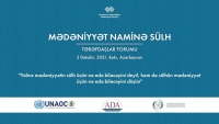 Bakıda “Mədəniyyət naminə sülh” qlobal kampaniyasının Tərəfdaşlar Forumu keçiriləcək