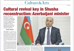 Mədəniyyət naziri Türkiyənin “Daily Sabah” qəzetinə müsahibə verib