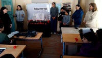 Oğuz rayon tarix-diyarşünaslıq muzeyi Xocalı məktəbində tədbir keçirilib