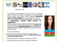Argentinada Beynəlxalq Yazı&ccedil;ılar İş&ccedil;i Qrupunun Azərbaycan &uuml;zrə səfiri təyin edilib