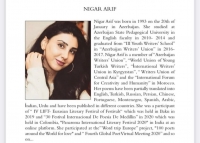 Nigar Arifin şeirləri Hindistanda