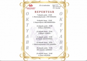 “Yuğ” Teatrının oktyabr repertuarını təqdim edirik