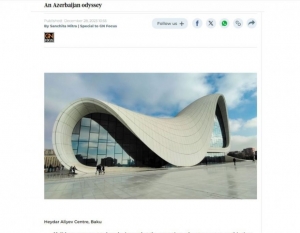 “Gulfnews” saytı Azərbaycanın görməli yerlərindən yazıb