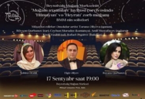 Beynəlxalq Muğam Mərkəzi yeni mövsümün ilk konsertinə hazırlaşır