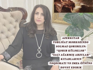 Bu gün “Azərkitab”da Rusiyada yaşayan həmyerlimizin iki kitabının təqdimatı olacaq