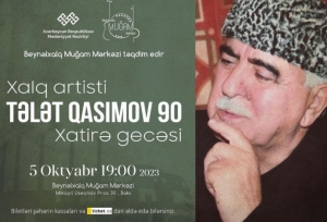 Ustad xanəndə Tələt Qasımovun xatirəsi yad olunub
