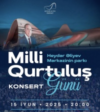 Bu gün saat 20-də, Heydər Əliyev Mərkəzinin parkında