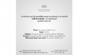 Mədəniyyət naziri İsmayıllıda vətəndaşlarla görüşəcək