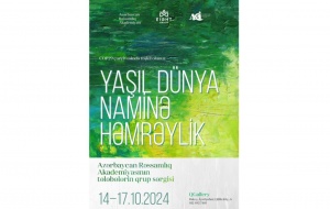 Bu gün QGallery”də “Yaşıl Dünya Naminə Həmrəylik” adlı sərgi açılacaq