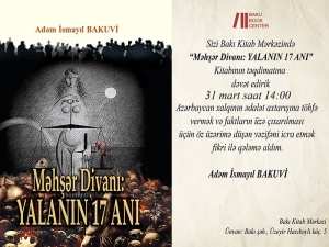 Bakı Kitab Mərkəzində çox dəyərli bir kitab təqdim olunacaq