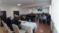 Ramiz Qusarçaylının doğma kənd məktəbində görüşü olub