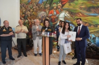 Müdafiə və Mədəniyyət nazirliklərinin “Rəngli perimetr” adlı rəsm sərgisi keçirilib