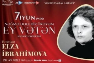Bu gün Heydər Xalq artisti Elza İbrahimovanın mahnıları səslənəcək