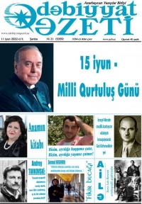 Bugünkü &quot;Ədəbiyyat qəzeti&quot;nin anonsu