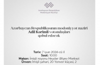 Adil Kərimli vətəndaşları İmişlidə qəbul edəcək