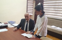 BİR DİREKTOR, BİR ŞAGİRD layihəsində Yəhya Abbasov və Gülay Hüseynli