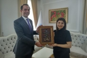 İsveç Krallığının ölkəmizdəki səfiri Beynəlxalq Türk Mədəniyyəti və İrsi Fondunu ziyarət edib
