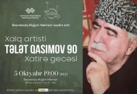 Ustad xanəndə Tələt Qasımovun xatirəsi yad olunacaq