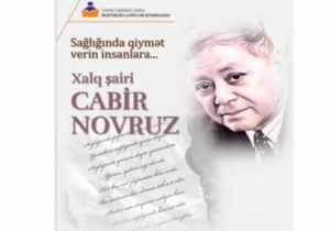 Xalq şairi Cabir Novruzun 90 illiyi münasibətilə virtual kitab sərgisi hazırlanıb