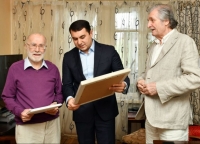 Mədəniyyət naziri Adil Kərimli Xalq rəssamı Tofiq Ağababayevlə görüşüb