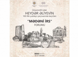Bu gün ölkədə ilk dəfə olaraq “Mədəni irs” mövzusunda forum açılacaq