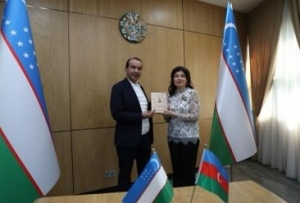Beynəlxalq Türk Mədəniyyəti və İrsi Fondunun prezidenti Özbəkistanın mədəniyyət və turizm naziri ilə görüşüb